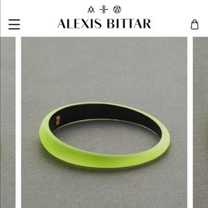 ALEXIS BITTAR Skinny Tapered Bangle Bracelet- Neon Yellow